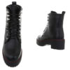 ankle boots anfibio donna medio nero con lacci