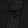 camicia nera di selentino particolare bottone
